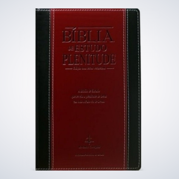 Bíblia de Estudo Plenitude Capa Preta e Vinho - Imagem 2