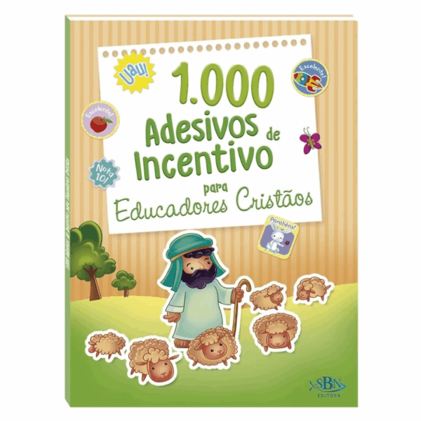 Livro 1000 Adesivos de Incentivo p/ Educ. Cristãos
