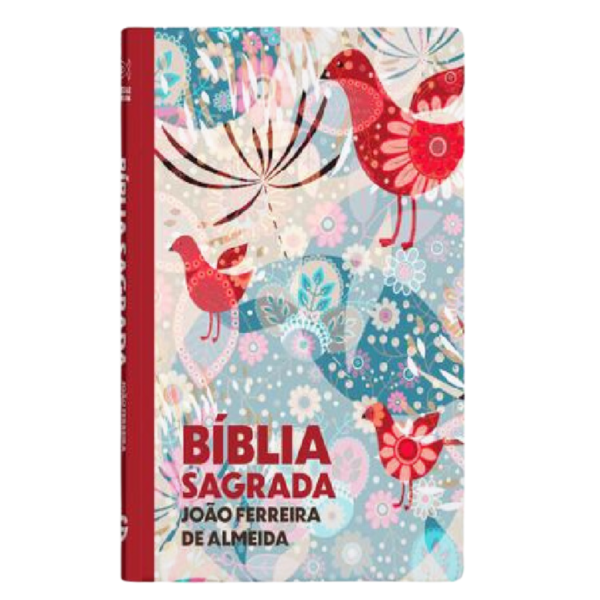 BIBLIA SAGRADA RC/ ESTAMPADA PASSAROS LATERAL ARTISTICA