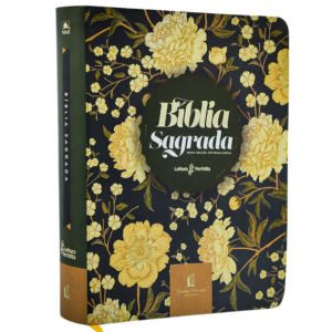 Bíblia NVI, Leitura Perfeita, Couro Soft, Flores e Espaço Anotações