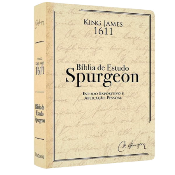 Bíblia De Estudo Spurgeon - King James 1611 Bege Soft Touch