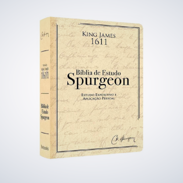 Bíblia De Estudo Spurgeon - King James 1611 Bege Soft Touch - Imagem 3