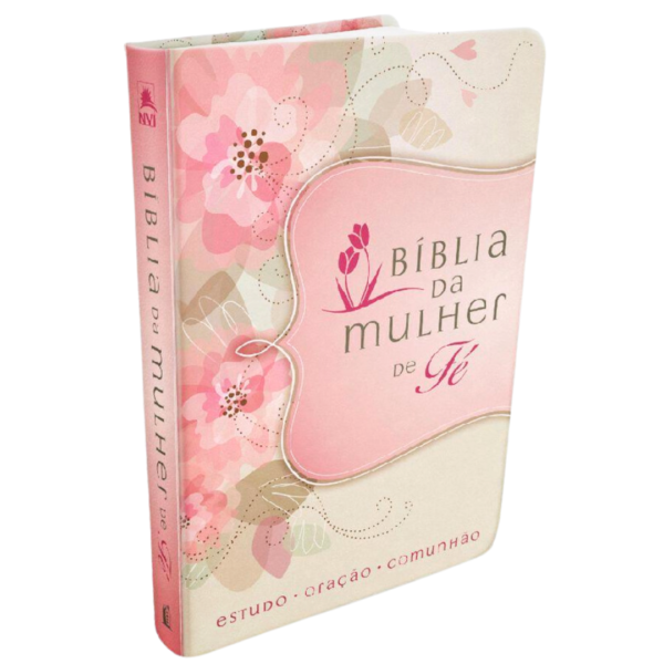 Bíblia Sagrada da Mulher de Fé NVI Couro Soft Flores