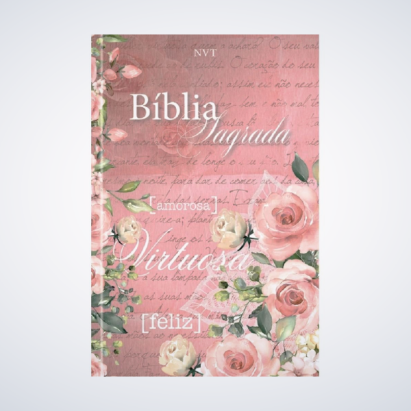 Bíblia Sagrada Mulher Virtuosa - Nvt - Flores - Capa Soft Touch Rosa - Image 4