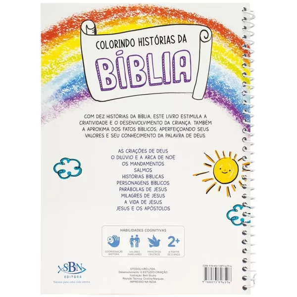 Livro Colorindo Histórias Da Bíblia Para Crianças - Imagem 4