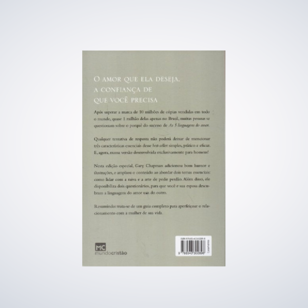 LIVRO CINCO LINGUAGENS DO AMOR PARA HOMENS - Image 2