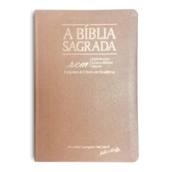 Bíblia Sagrada RCM - ACF - Letra Gigante - Capa Luxo Rosê Gold