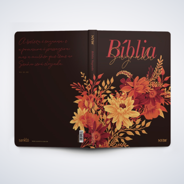 Bíblia Sagrada  – Nvi – Slim – Letra Grande – Luxo – Buquê De Flores - Image 3