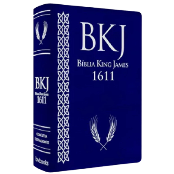 Bíblia King James 1611 | Letra Ultragigante | Capa Luxo Azul