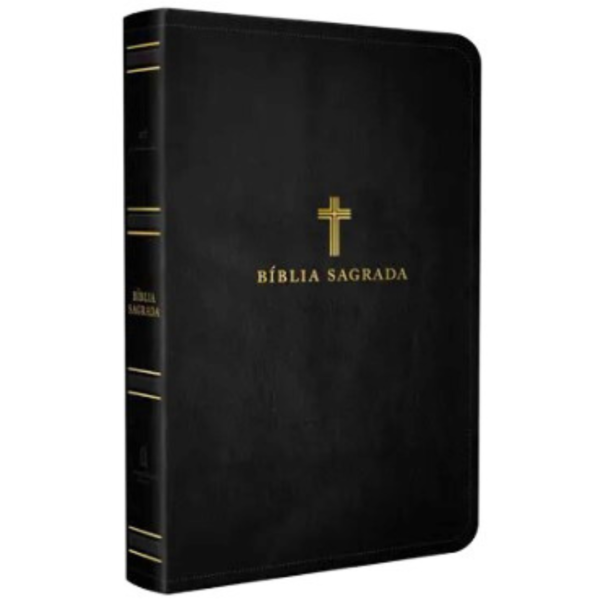 BIBLIA ACF GRANDE-LUXO COURO SOFT S/IND PRETA