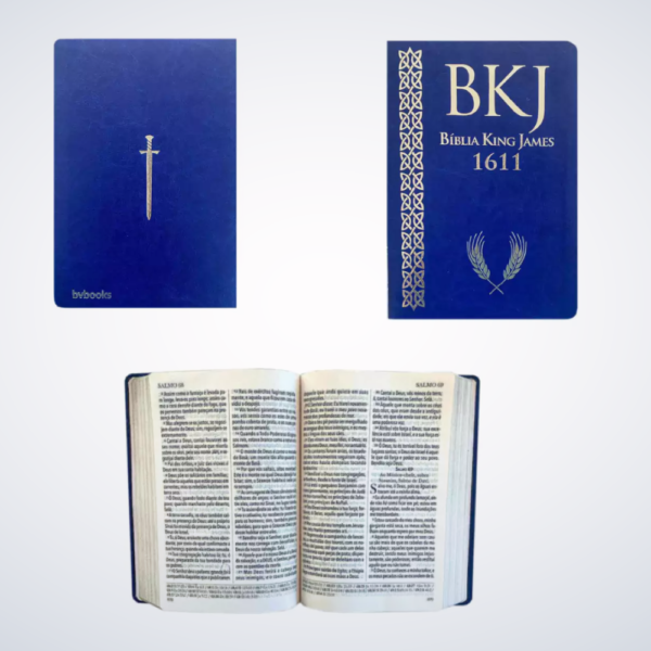 Bíblia King James 1611 | Letra Ultragigante | Capa Luxo Azul - Image 2