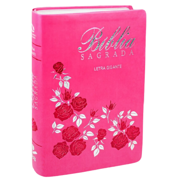 BIBLIA NAA L.GIGANTE LUXO S/IND REF 065 PINK/FLOR