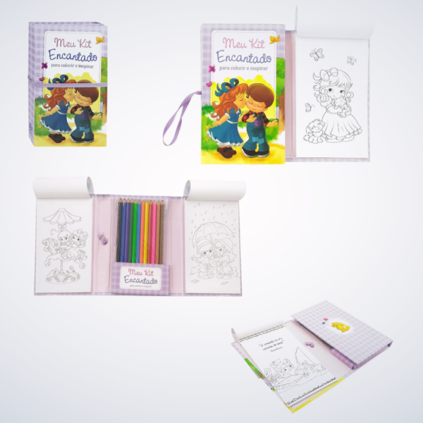 Livro Infantil - Superkit Encantado para colorir e inspirar - Imagem 2