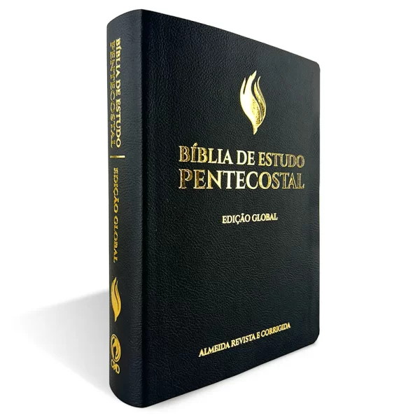 Bíblia de Estudo Pentecostal Grande Luxo Preta Edição Global