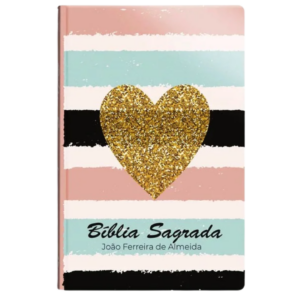 Bíblia Sagrada Feminina Listrada Coração Capa Dura