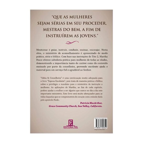 Livro Sábia e Conselheira | Martha Peace - Image 2