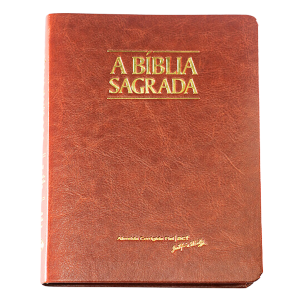 Bíblia Sagrada Slim Média | ACF | Letra Média | Capa Caramelo Luxo