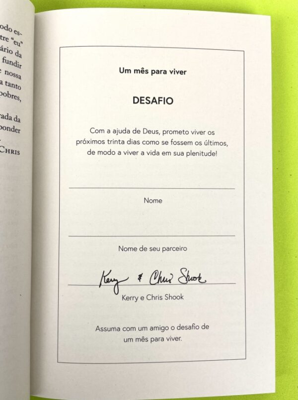 Livro Um Mês Para Viver - Kerry e Cris Shook - Image 3