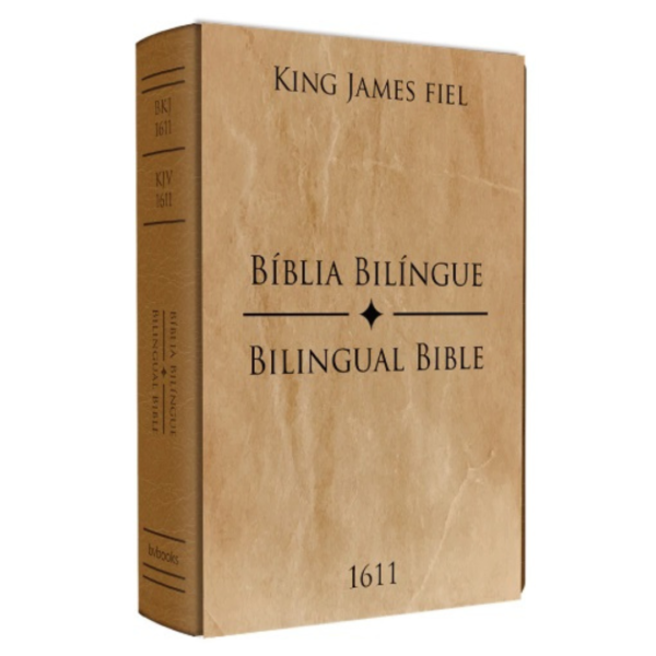 Bíblia King James Fiel 1611 Bilíngue Capa Marrom