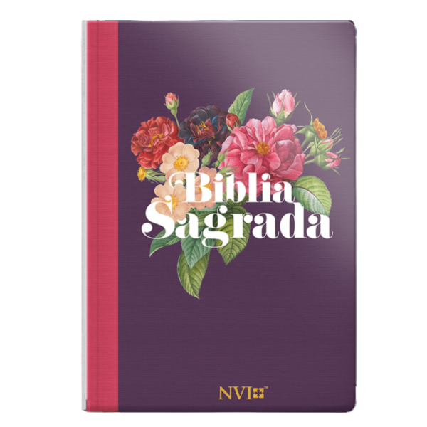 Bíblia Sagrada | Nvi | Letra Grande | Floral Vinho