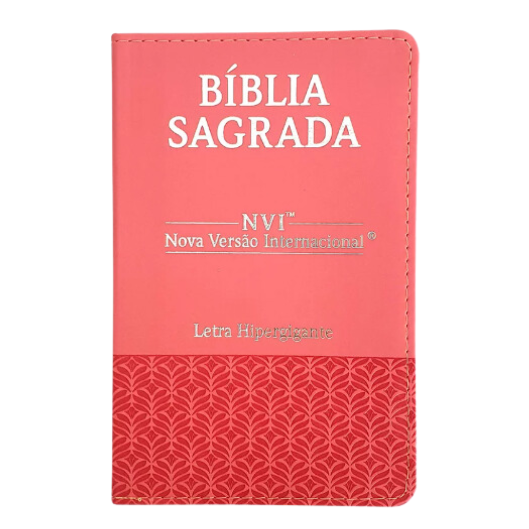 Bíblia Sagrada Nvi Letra Hipergigante Capa Luxo Rosa Betel Center Gospel 7651