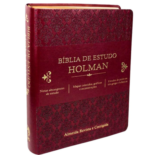 Biblia De Estudo Holman - Couro Sintetico Vinho