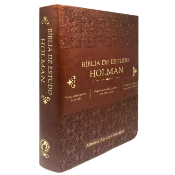 Biblia De Estudo Holman - Couro Sintetico marrom