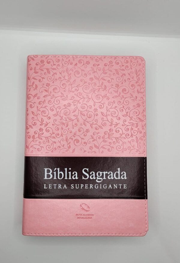 Biblia Letra Supergigante Rosa Luxo Naa com indice - Image 3