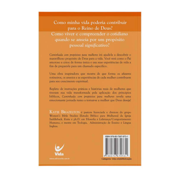 Livro Caminhada Com Propósitos Para Mulheres/ Katie Brazelton - Image 2