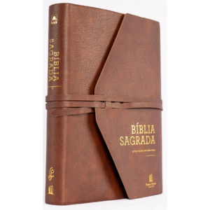 Bíblia NVI, Couro Soft, Marrom Artesanal, Com Espaço para Anotações