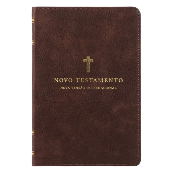 Novo Testamento, NVI, Couro Soft, Cruz Marrom, Leitura Perfeita