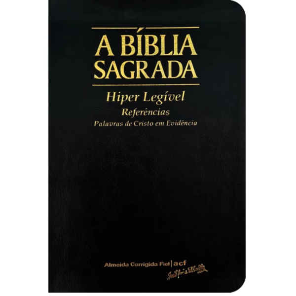 Bíblia Sagrada | ACF | Hiper Legível | Capa Luxo Preta