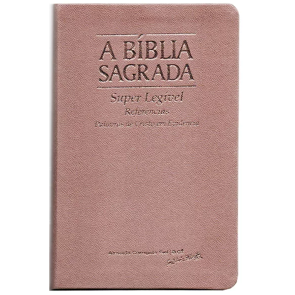 Bíblia Sagrada | ACF | Letra Super Legível | Capa PU luxo Rosê gold