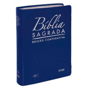 Bíblia Edição Comparativa ARC/NVI Capa Luxo Azul