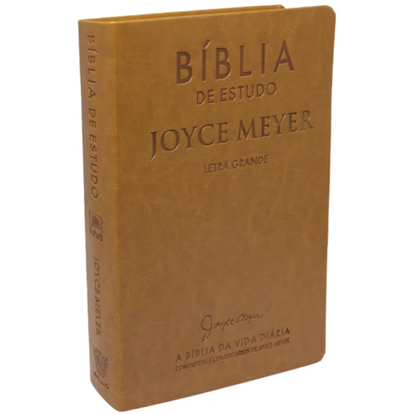 Bíblia De Estudo Joyce Meyer | NVI | Letra Grande | Capa Luxo Mostarda