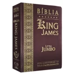 Bíblia King James Atualizada KJA Letra Jumbo Capa Cover Book Bordô