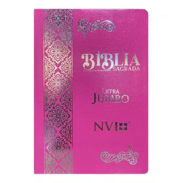 Bíblia Sagrada Jumbo NVI Coverbook - Rosa