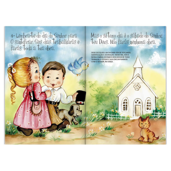 Livro Os 10 Mandamentos Para Crianças/ Cristina Marques - Imagem 2