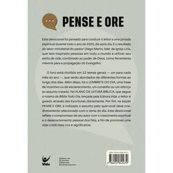 Livro Pense e Ore/ Diego Menin - Image 2