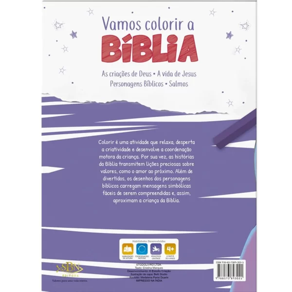 Livro Vamos Colorir a Bíblia - Criações de Deus - Image 4