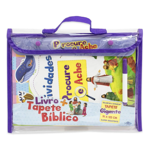 Livro + Tapete Bíblico - Procure e Ache