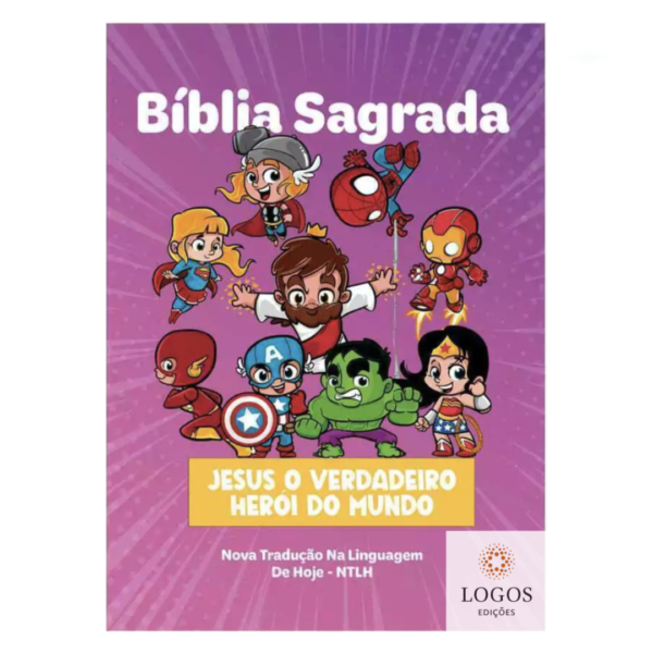 Livro Bíblia Sagrada Infantil - NTLH - Capa Dura - Heróis Menina