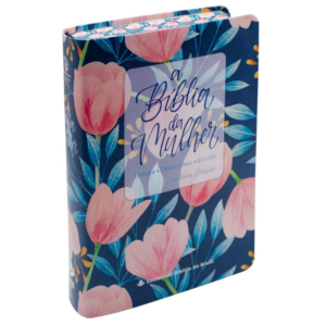 A Bíblia da Mulher | Portátil | NAA | Capa Tulipa Azul