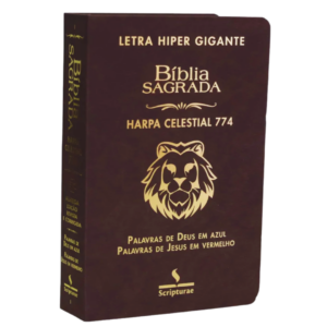 Bíblia Sagrada Harpa Celestial 774 | ERC | Letra Hipergigante|Leão Marrom