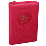 Bíblia Sagrada RA - Letra Gigante C/ Zíper Capa Pink