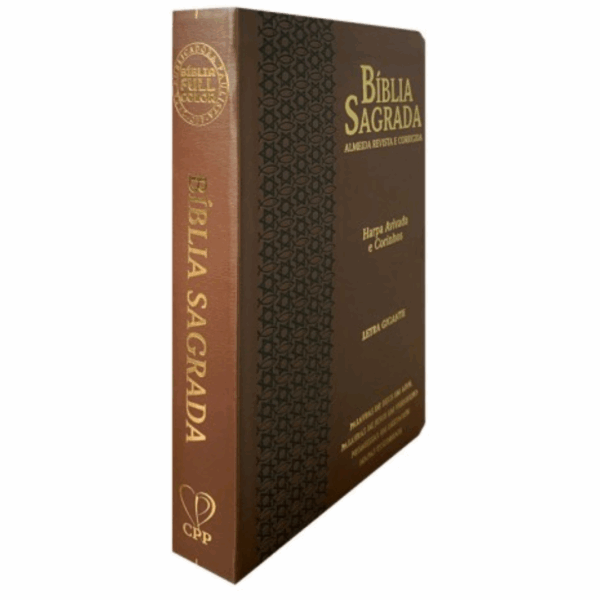 Biblia L. Gigante ARC Capa Luxo C/ Harpa Cor Café