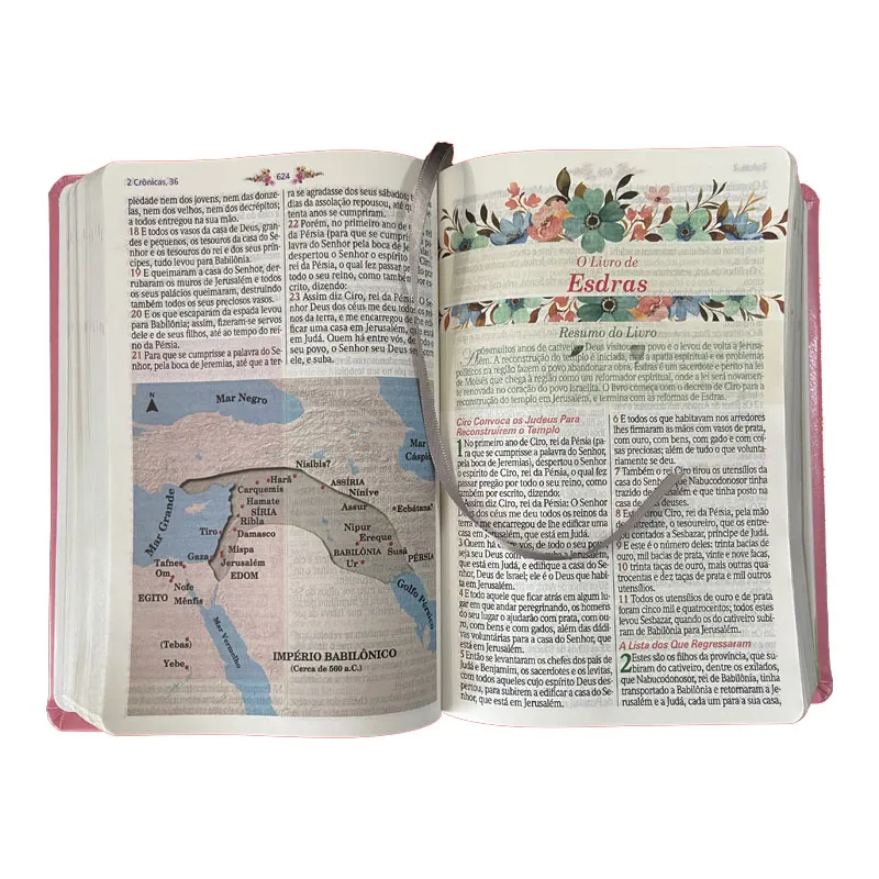 Bíblia de Estudo da Mulher Sábia | ARC | Harpa Avivada | Capa Rosas Rosa - Imagem 5
