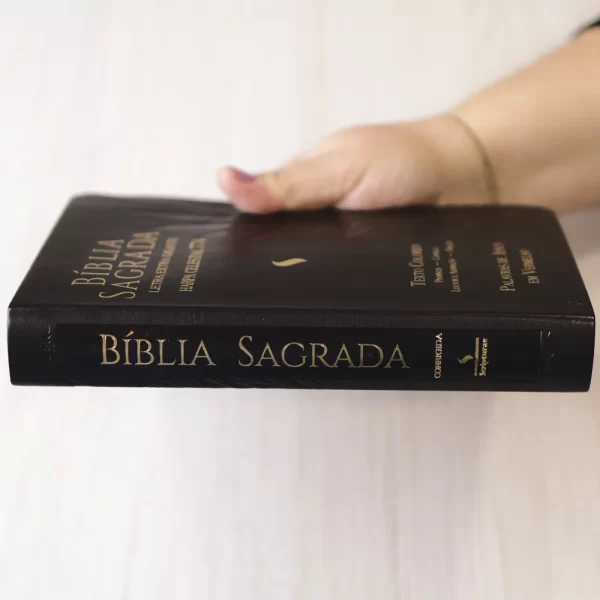 Bíblia Sagrada Harpa Celestial 774 | ERC | Letra Extra Gigante | Capa Preta Águia - Imagem 4