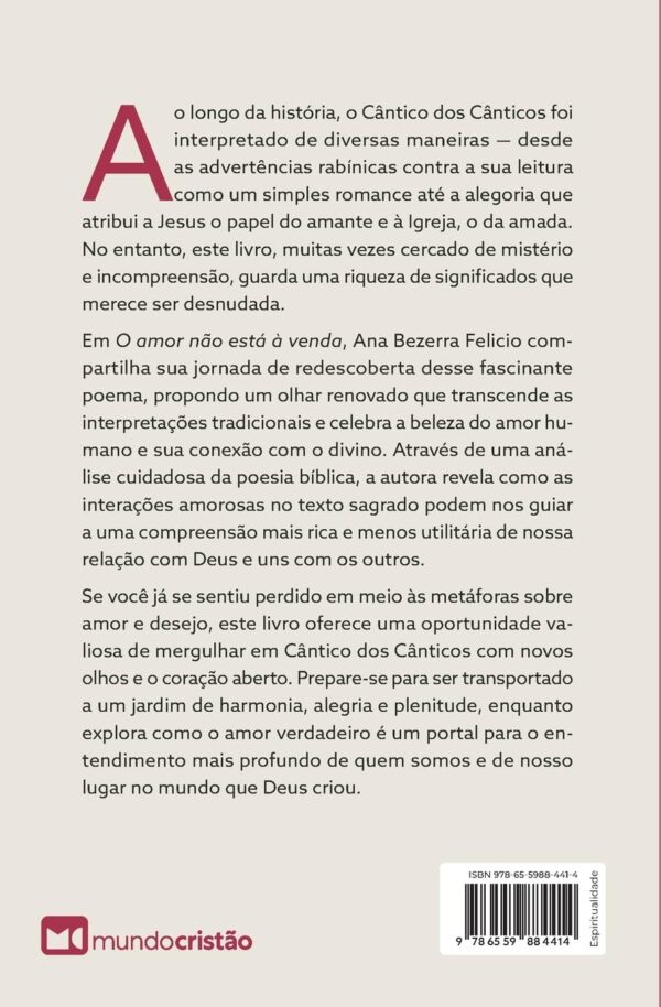 Livro O Amor Não Está a Venda - Anna Bezerra - Imagem 2