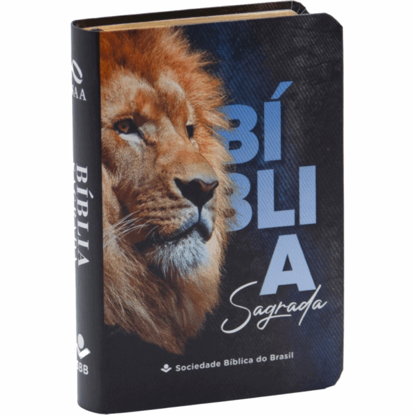 Bíblia Pequena de Bolso 13cm| NAA | Capa Semiflexível Leão
